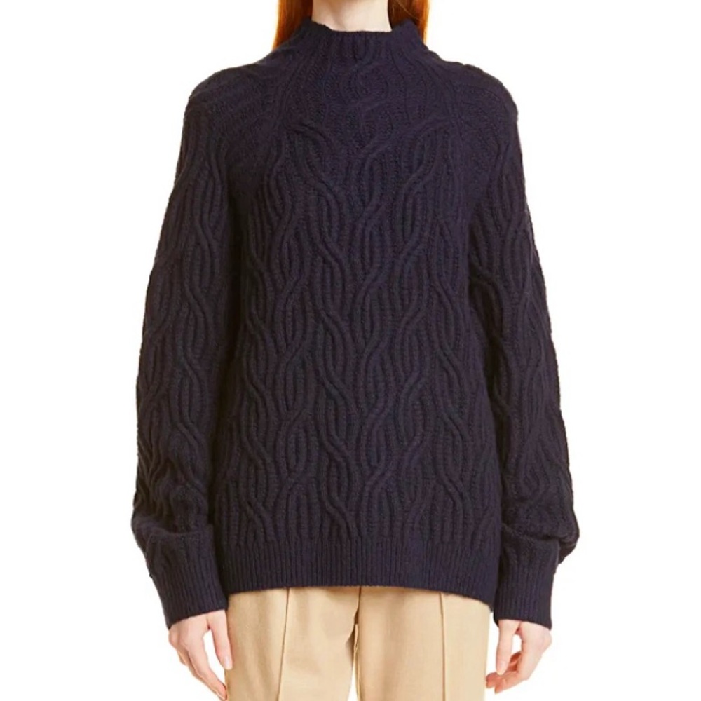 Vince Cable Stitch Funnel Neck Sweater